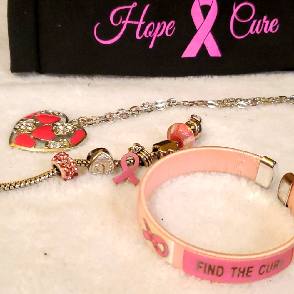 Ladies Breast Cancer Jewel Set - $5